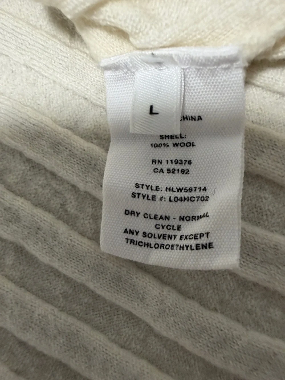 Helmut Lang Cream Wool Ribbed Crewneck Short Sleeve Top - Picture 6 of 10